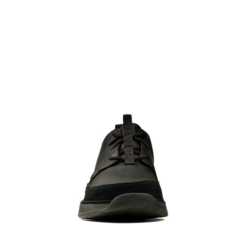 Мъжки обувки с връзки Clarks Tri Solar естествена кожа черни